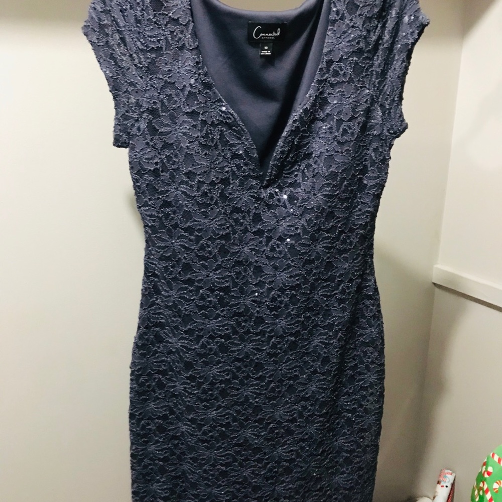 Blue evening dress